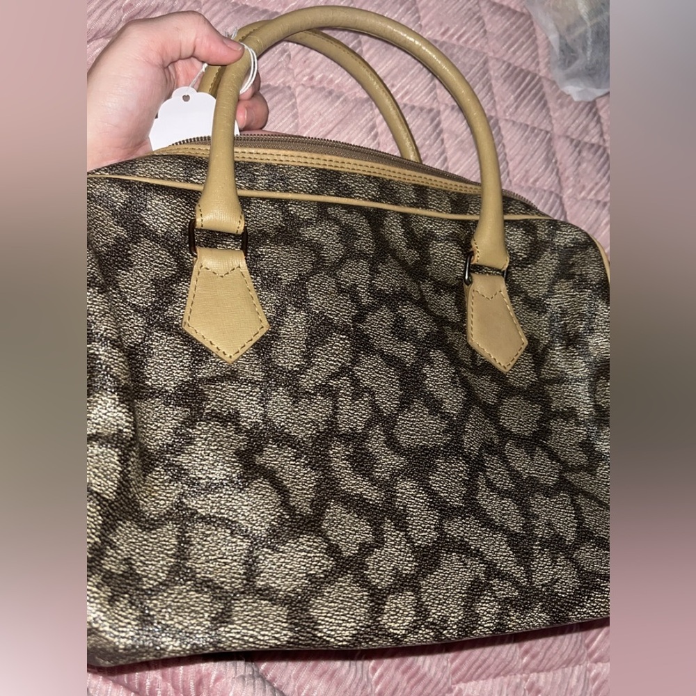 Yves Saint Laurent Black and Tan Boston Bag- one of a kind Vintage